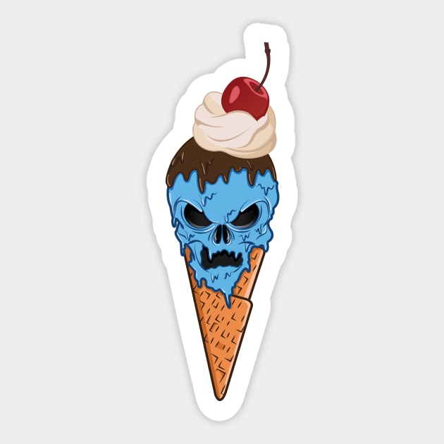 skull cream Sticker by teahabe